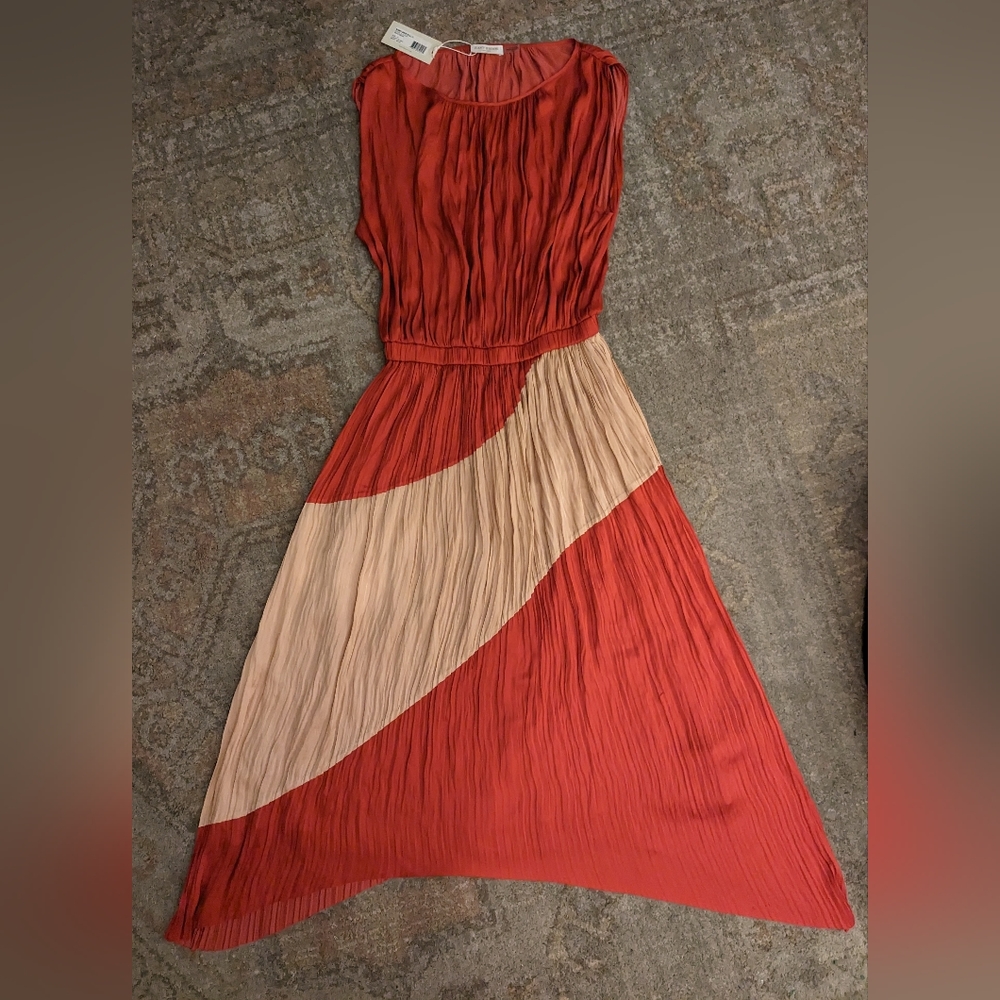 $495 NWT Ramy Brook Adena Silk Dress (Medium, Blush Rose) - Picture 4 of 4